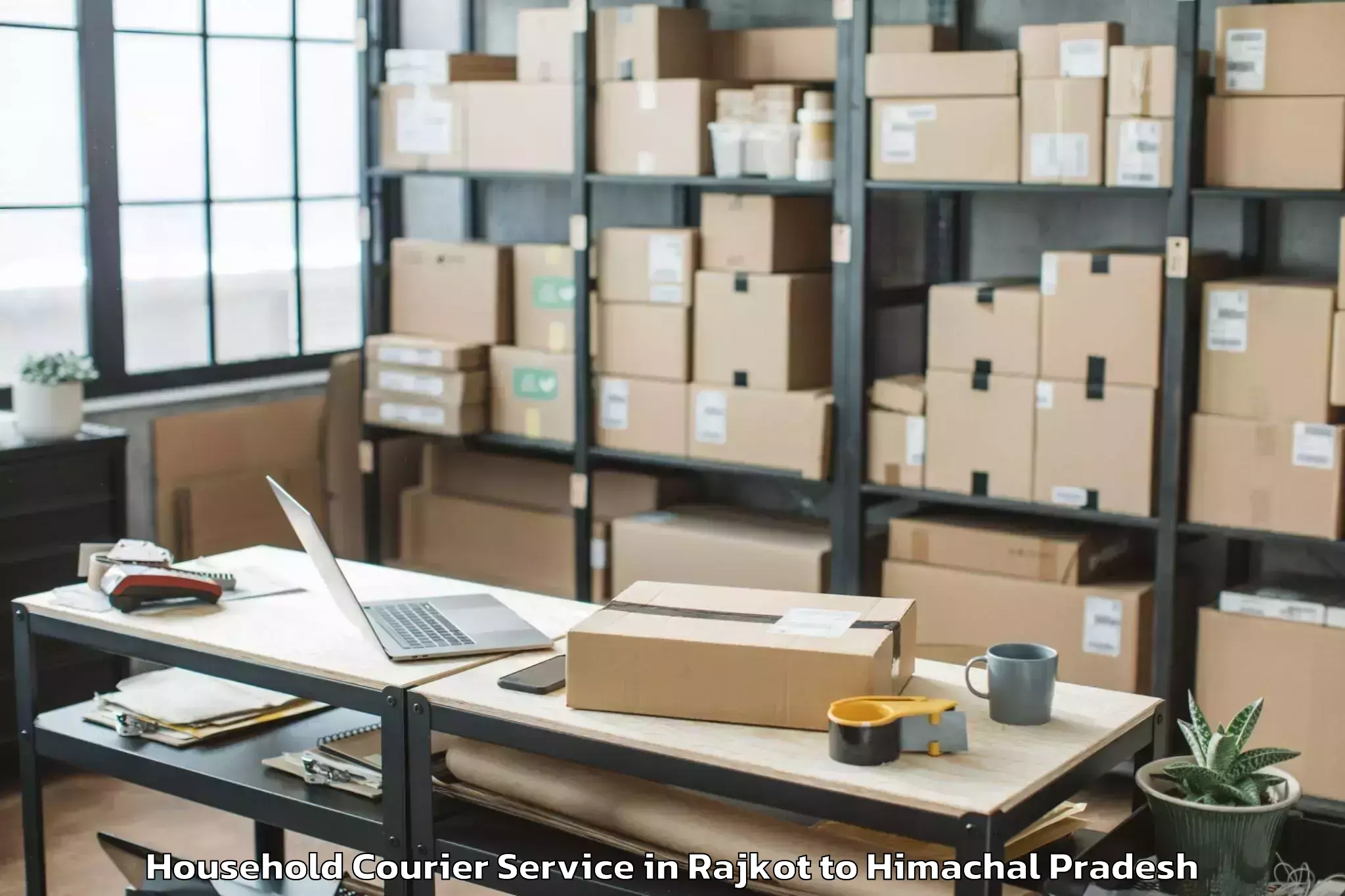 Professional Rajkot to Abhilashi University Baddi Household Courier